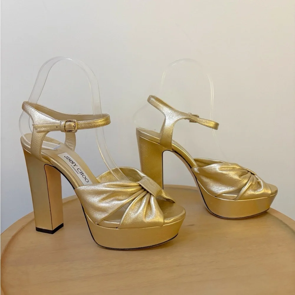 Jimmy Choo Heloise Platform Heel Sandals - Picture 11 of 16